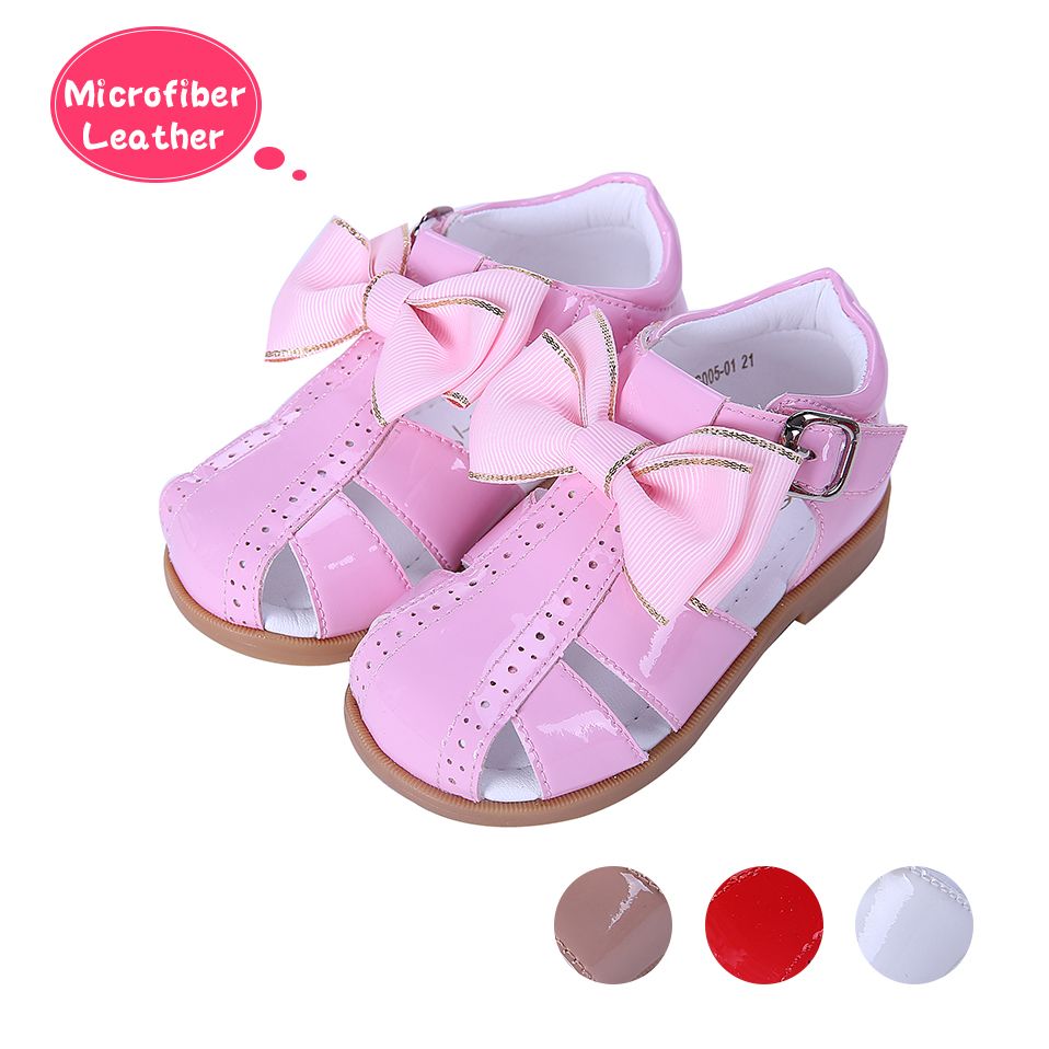 Donsje Heidi Classic Leather Baby Shoes - Violette Rose Metallic - Velcro  Fastening Strap unisex (bambini)